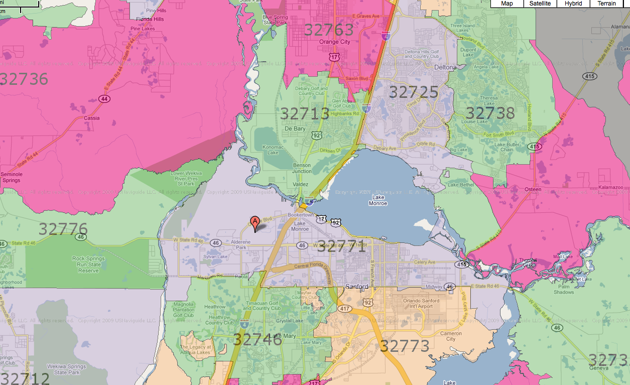 Zip Code Map Orlando - United States Map
