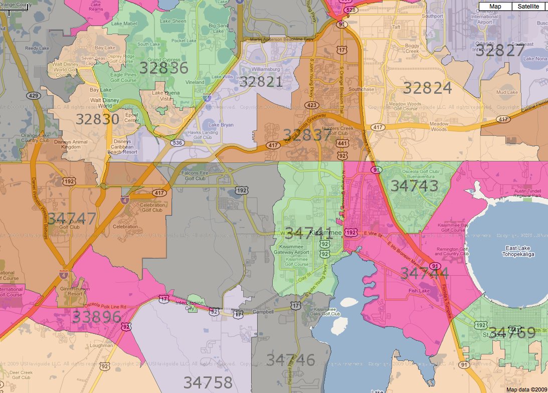 South FL Zip Code Map