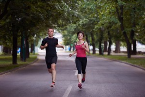 Couple running in Orlando, FL